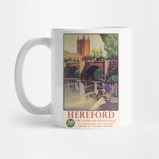 Vintage LMS Travel Poster for Hereford Mug